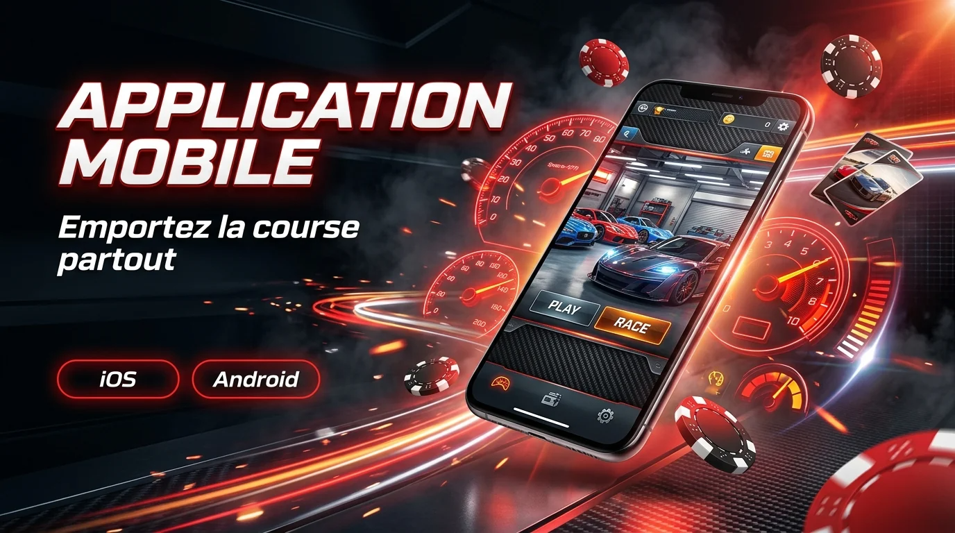 smartphone avec jeu de course pour spinformula casino dans le navigateur sur ios et android
